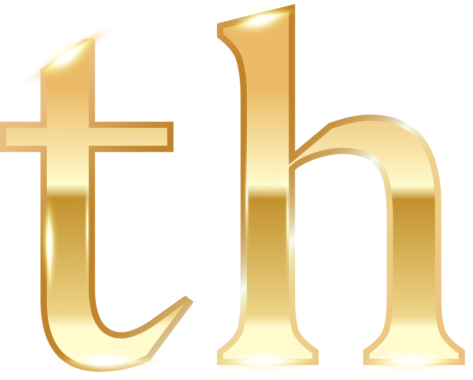 Luxury Golden alphabet th