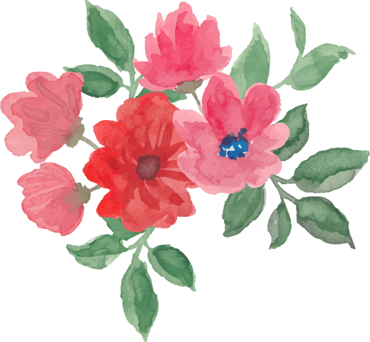 Watercolor Flowers Illustration